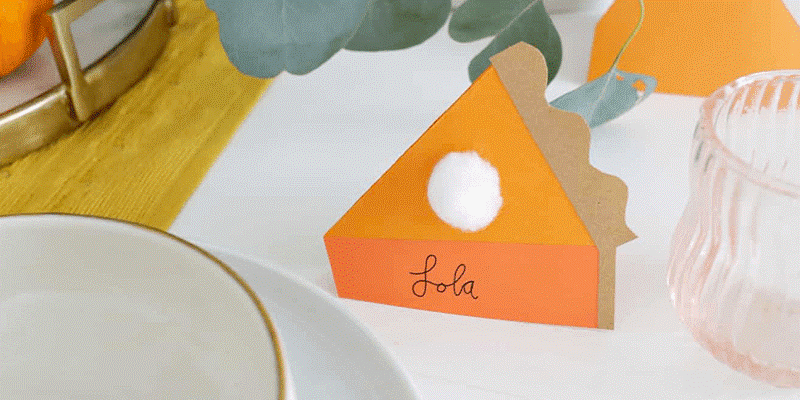 Pumpkin Pie Place Cards