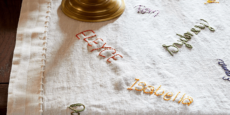 Embroidered Table Runner